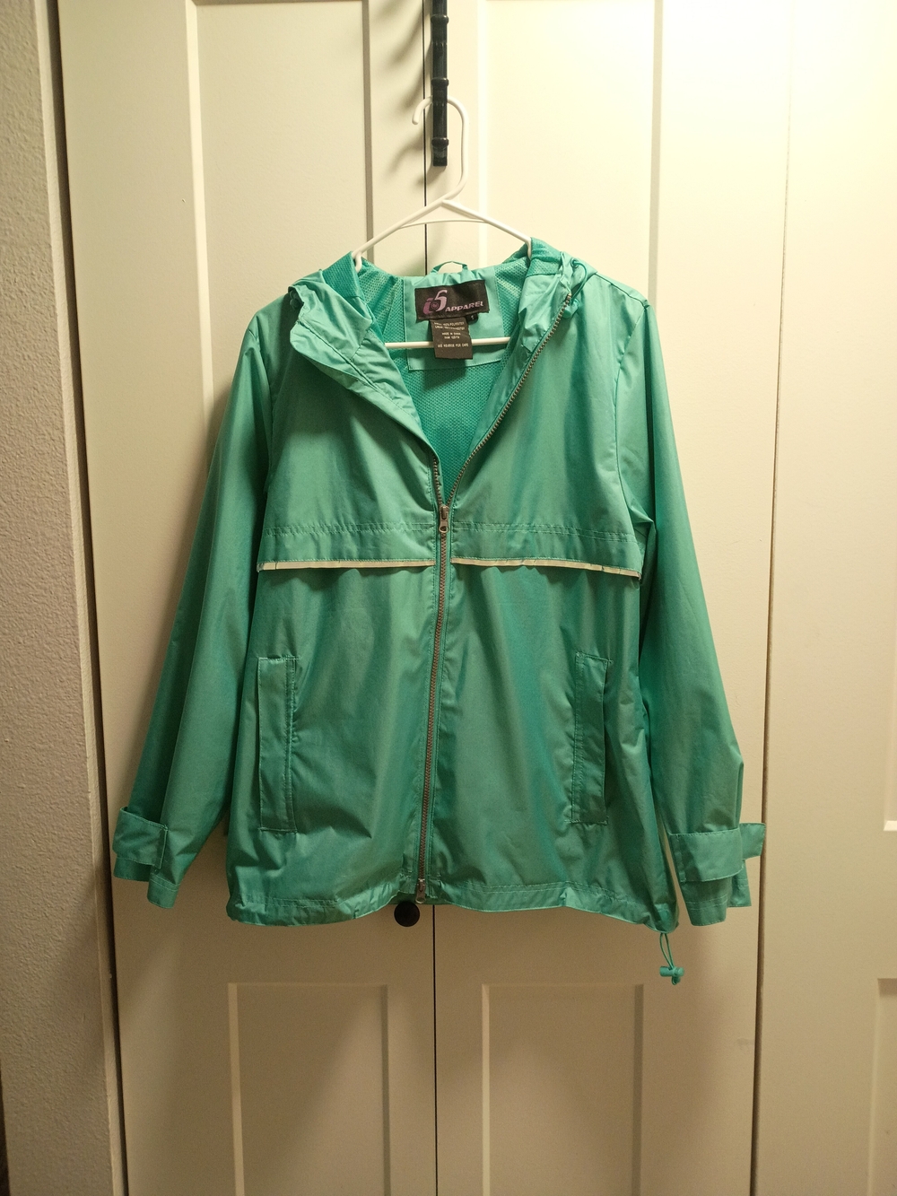Lightweight Hooded Utility Jacket in Mint Green